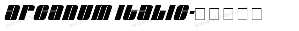 Arcanum Italic字体转换